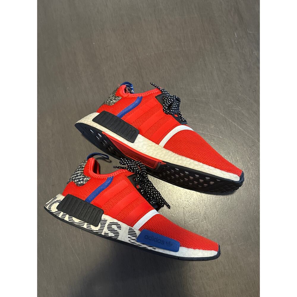 Adidas NMD R1 FV5330 Shoes Transmission Pack Red Blue Black Boys Size 5 1/2 - Picture 3 of 7